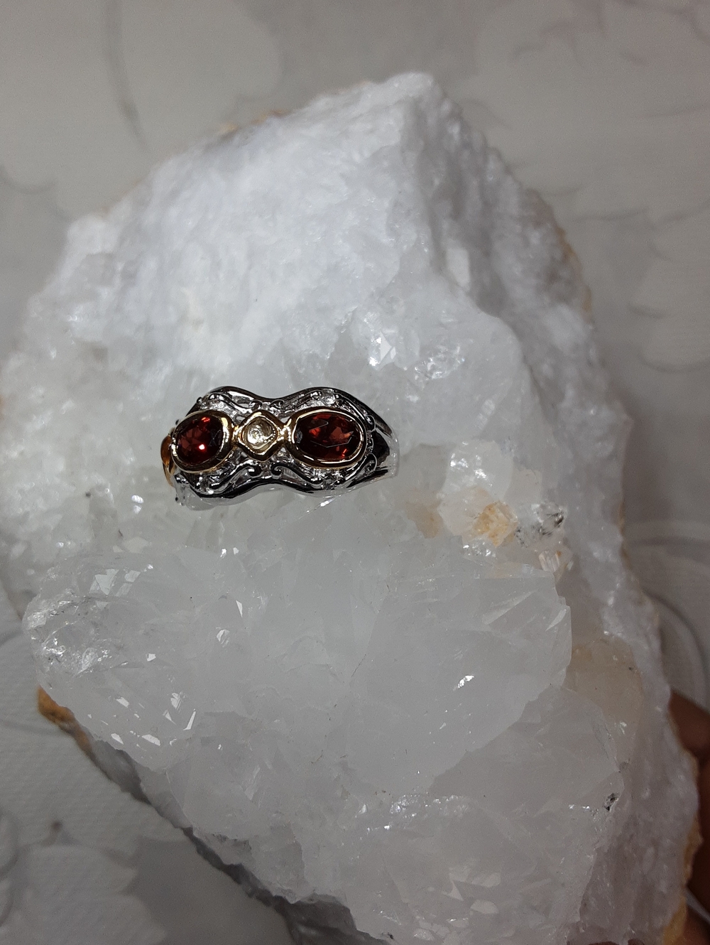 925 multi gemstone ring. - Picture 2 of 4